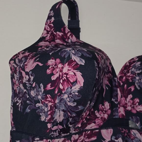 Cacique Comfort Bliss Lightly Lined No Wire Floral Maximum Coverage Bra Size 40F - Picture 3 of 16